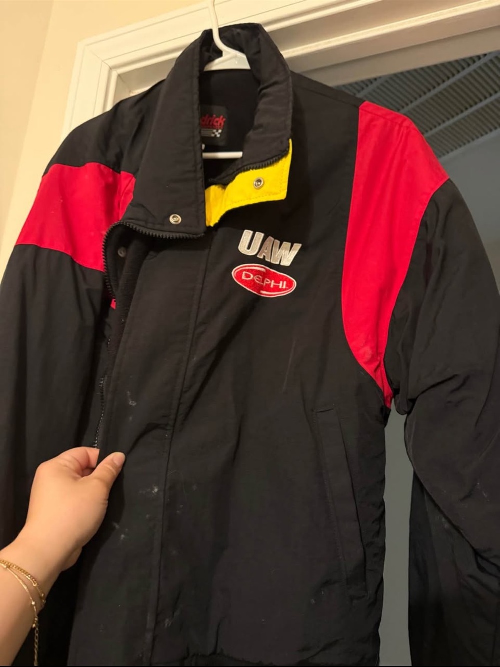 UAW Delphi Men's Black & Red Insulated Jacket